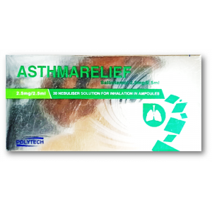 ASTHMARELIEF 2.5 MG NEBULIZER SOLUTION ( SALBUTAMOL ) 20 AMPOULES 2.5 ML